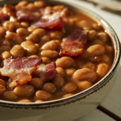 Boston baked beans with bacon